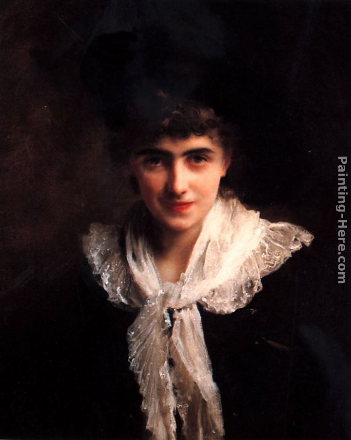 Portrait of Madame Roland painting - Gustave Jean Jacquet Portrait of Madame Roland art painting